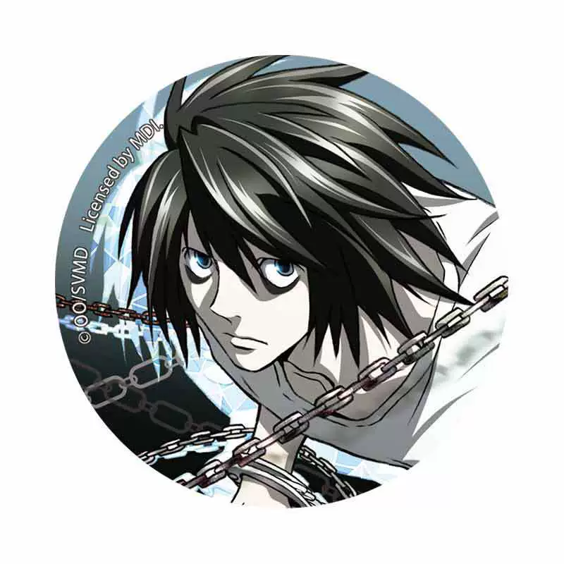 Значок Xinghe Death Note, серия с цепочкой, 58 мм, мотивы L и «Ночной бог»