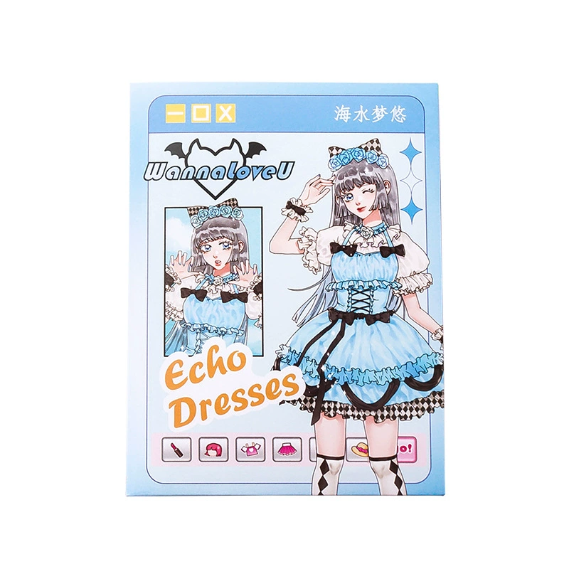 Набор наклеек Dresses Message Echo две-мерные милые стильные герои девочек DIY ручной счётчик плита коллаж 8 моделей