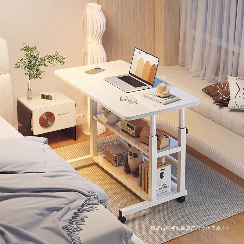 懒人卧室小型床头简约小桌子创意电脑桌书桌家用可移动床边桌升降