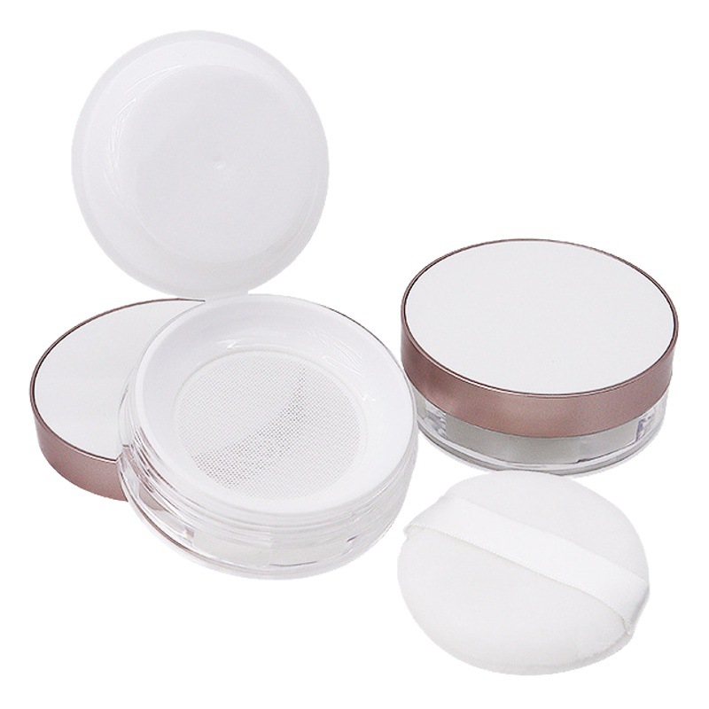 En stock caja de polvo suelto material de embalaje portátil red elástica caja de polvo suelto embalaje caja vacía pastel de polvo miel en polvo caja de material de embalaje precio de fábrica
