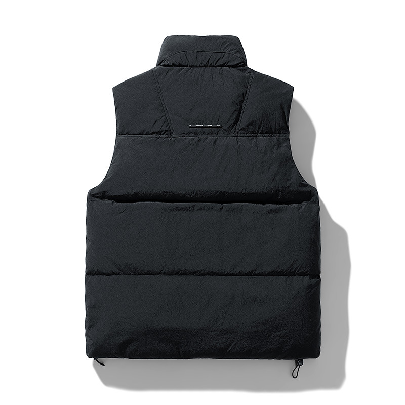 2025 nuevo chaleco de plumón marca de moda hombre y mujer ropa transfronteriza abrigo de cuello vertical pareja chaleco de bolsillo para hombre image 2