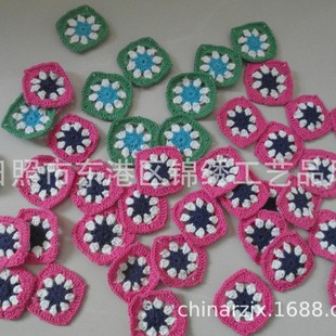 Hand Crochet Flower, Wool Flower, Square Flower, Hand-Knitted Accessories, Lace, Other Clothing