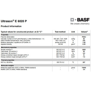 Basf PES Powder Sheet E6020p Film Grade Coating Application Liquid Extension Film Filtration Water Permeable Film High Temperature Resistance