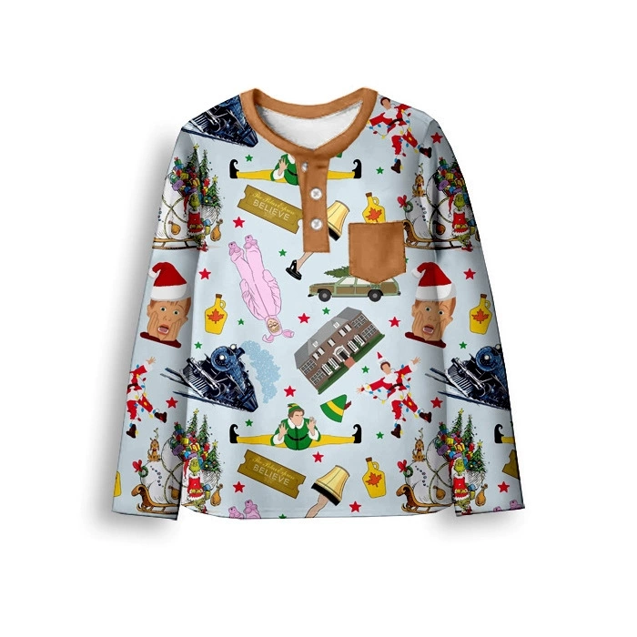 Оптовая трансграничная печать на заказ детских толстовок с цифровым принтом для мальчиков и девочек