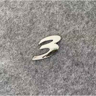 Car logo: Car Logo Mazda3 6 - standard-single-number-3-silver