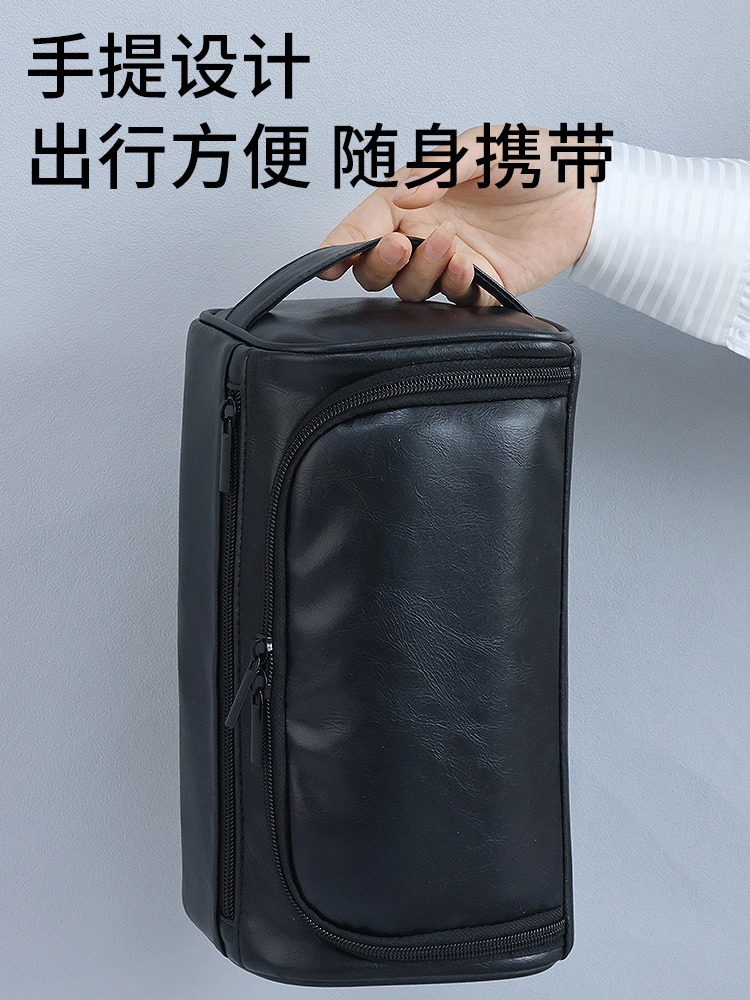 Bolsa de aseo portátil para hombre, gran capacidad, tacto de alta gama, se puede llevar a mano, simple y portátil, bolsa de almacenamiento multifuncional