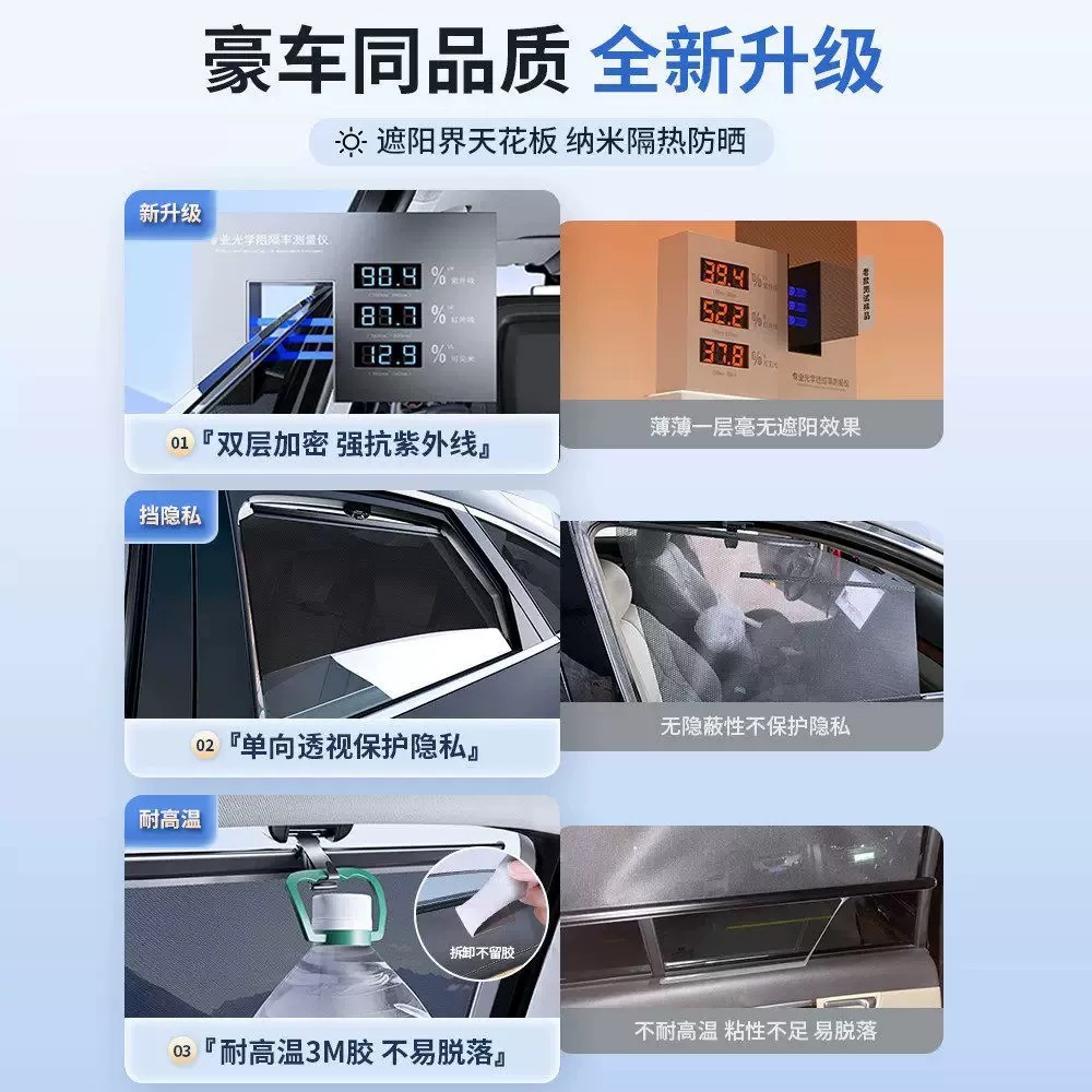 Suitable for Ideal L7/L6/L9/ONE car side window privacy sunshade, blackout, sun protection, and heat insulation window cover