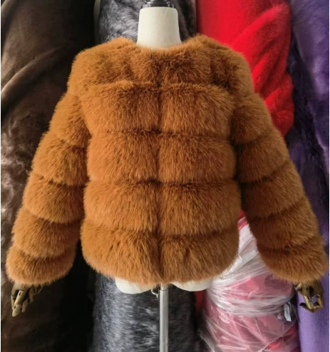 Женская короткая шуба из искусственного лисьего меха, искусственный mink, длинный рукав, мультицвет, размеры S–5XL