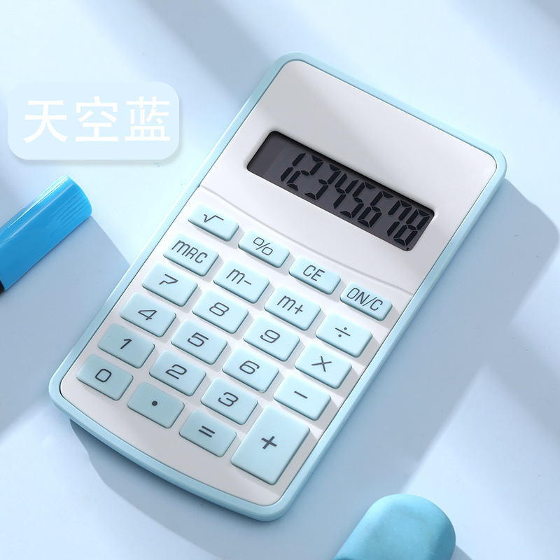 小さな関数電卓、見栄えの良い学生、キャンディー色の電子コンピュータ、小型ポータブルフリップ計算機|undefined