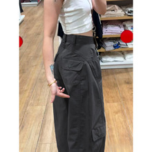 美式弯刀工装裤女秋季2025新款多口袋设计裤子宽松显瘦阔腿休闲裤