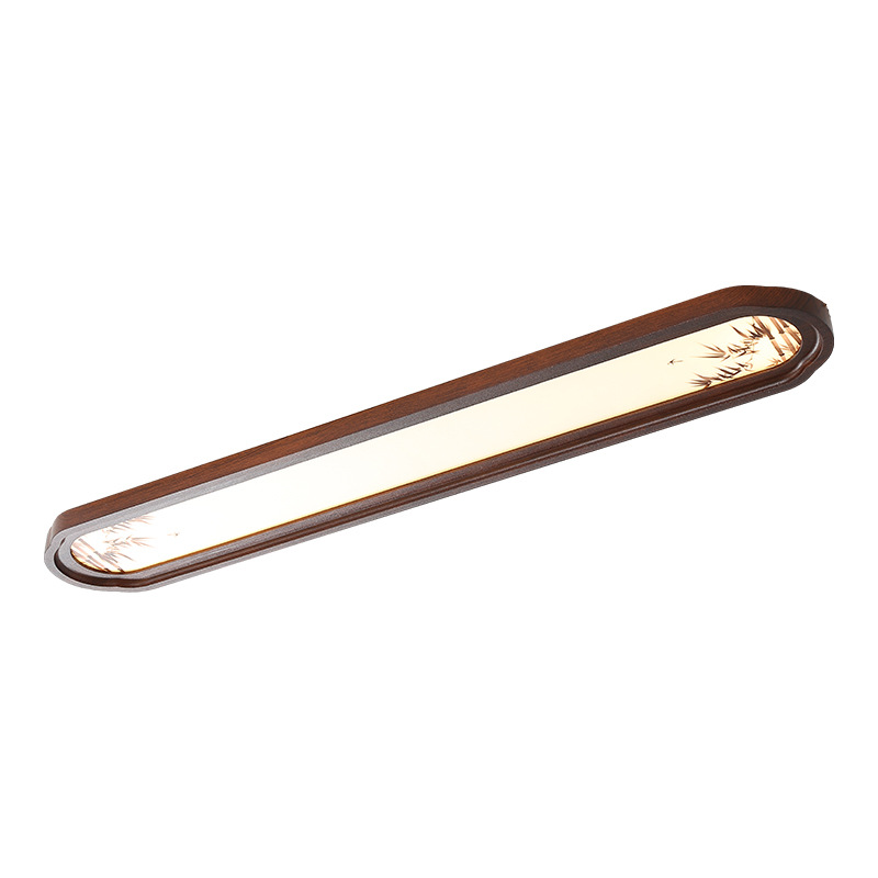 Pasillo pasillo nueva luz de techo chino de color nuez estilo Song estética balcón puerta de entrada lámpara de tira L263