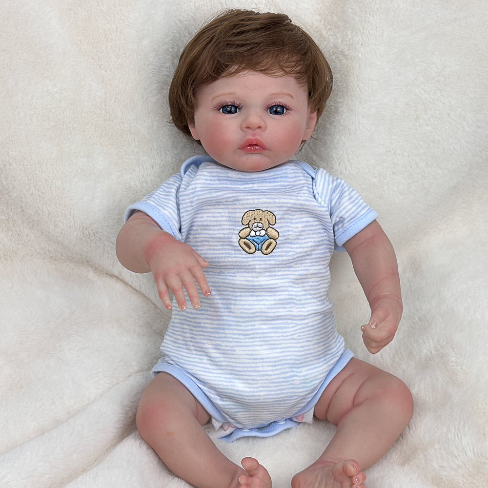 Muñeca Bebé Reborn de Vinilo de 18 Pulgadas Pintura 3D para Niños image 9