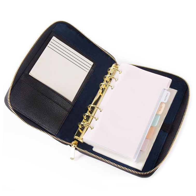 Zipper High Quality Vegan Leather A6 Size Cash Budget Bound Wallet with Notebook Zipper High Quality Vegan Leather A6 Size Cash Budget Bound Wallet with Notebook