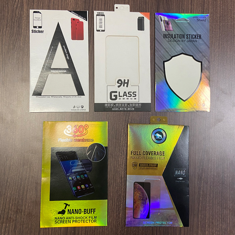 Apple 17 Series Trendy Film Packaging Box with Window 360 Soft Film Packaging Box Mobile Phone Protective Film Back Sticker Packaging Box