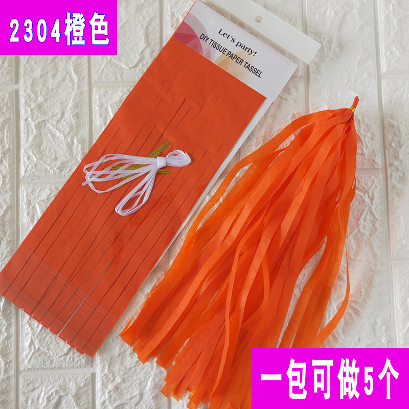 Fijación de papel al por mayor 5 / paquete de cinta de color tirar de flores decoración de la habitación de bodas suministros de fiesta europeos y estadounidenses