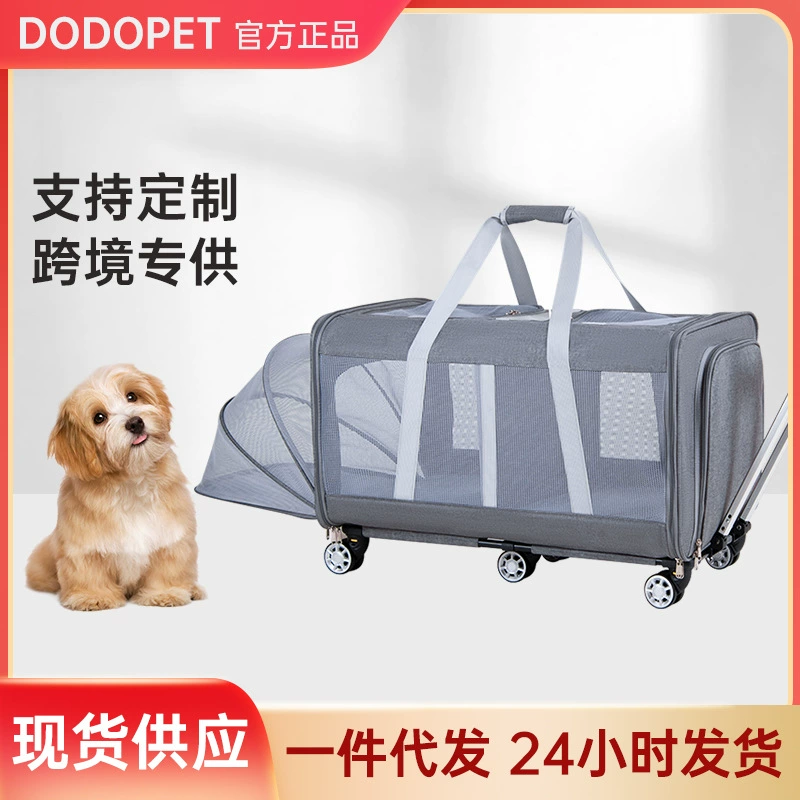 Модернизированный портативный чемодан на колесах для кошек и собак, съемный Универсальный Дышащий складной мешок для домашних животных большой емкости