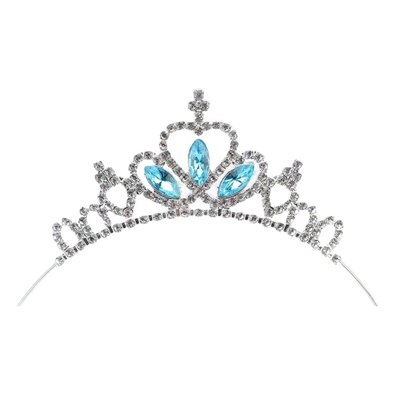 Diadema de princesa para niñas, corona con diamantes de imitación para espectáculos y presentaciones