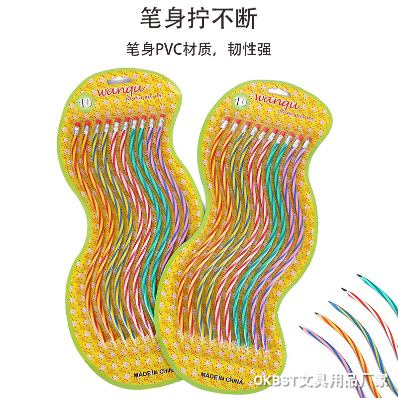 Lápiz suave plegable constantemente magia se puede doblar a voluntad dibujos animados lindo estudiante papelería creativa alentar pequeños premios