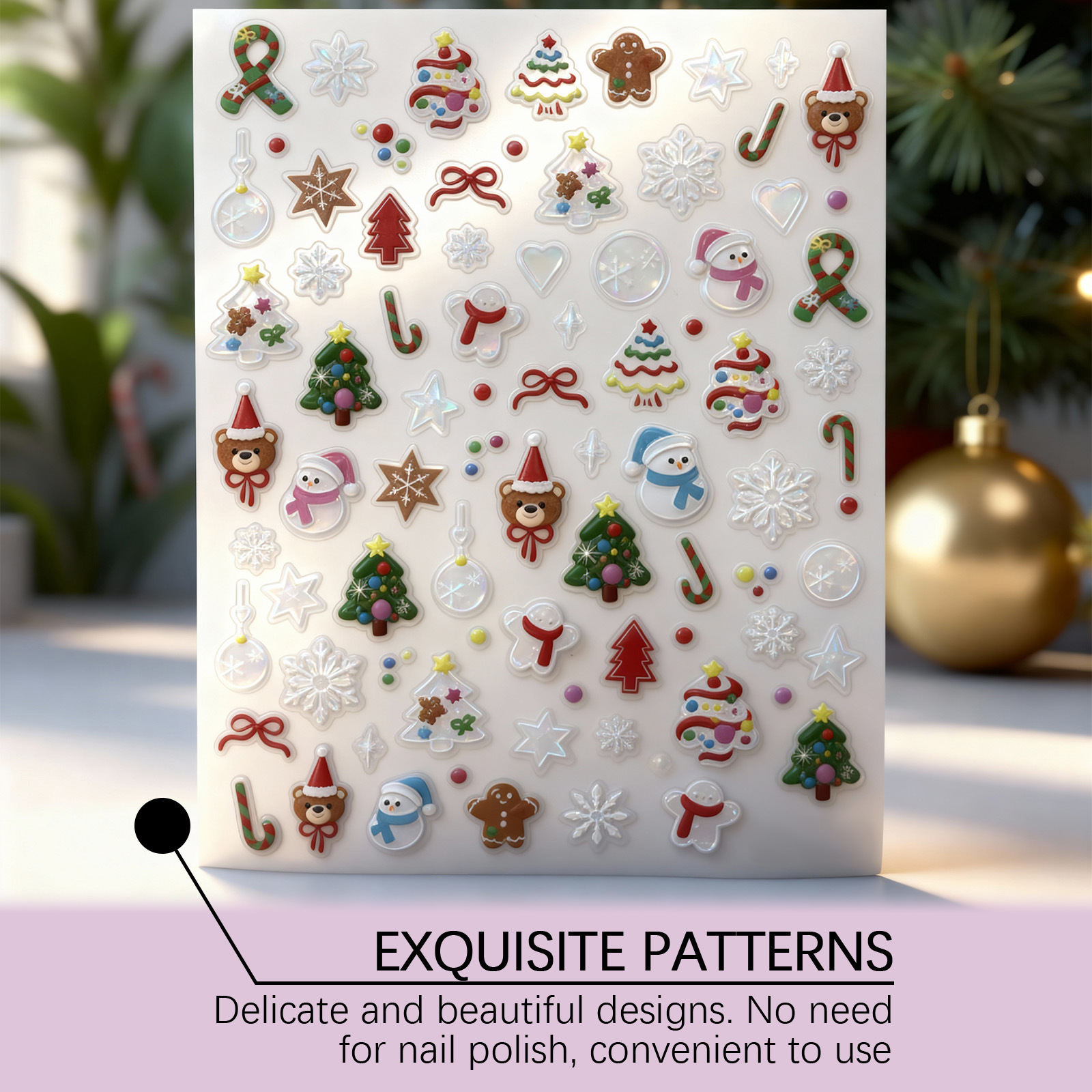 Christmas Nail Sticker Pattern Festival DIY Creative Nail Accessories_voghion.com