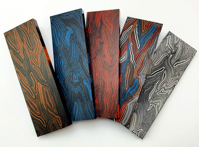 G10刀柄材料 DIY刀具手柄复合材料 大马士革花纹耳机面板贴片材料