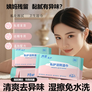 Private Wipes Women's Menstrual Care Special Wet Wipes Cleaning for Aunt Period Wet Wipes Cleaning Wash-free Refreshing Deodorizing General Cleaning