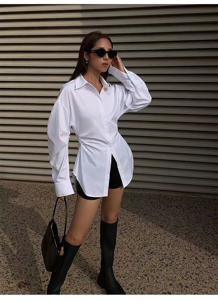 Elegant Waist Closing Shirt Details