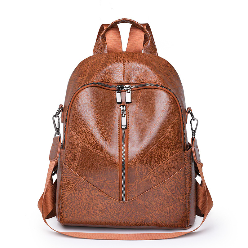 Fábrica al por mayor 2024 nueva moda europea y americana Mochila De mujer simple retro multifuncional mochila de doble uso bolso de mujer