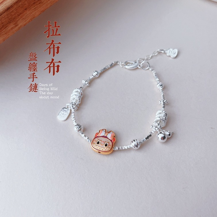 純銀 999 Duobao ディスク シルバー ブレスレット ニッチ デザイン バブル マトラ ブブ シルバー ブレスレット ガールフレンド用|undefined