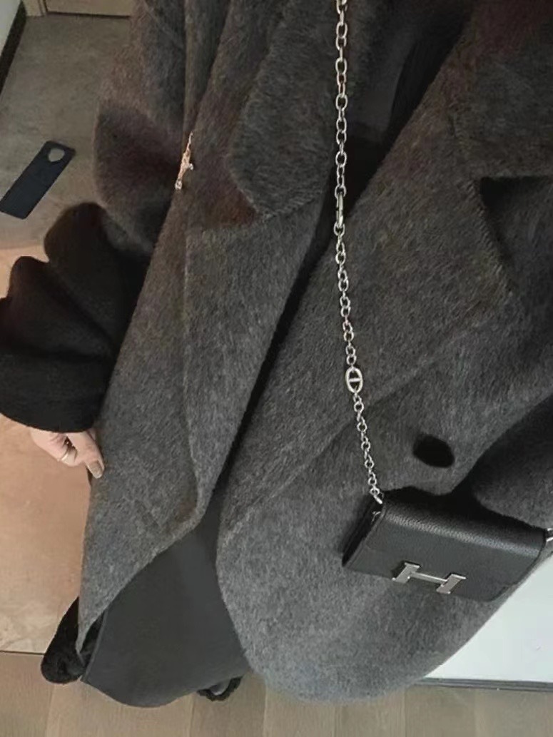 蘇力羊ラクダ美ラード高級感両面カシミヤコート女性24秋冬新作厚手ウールコート