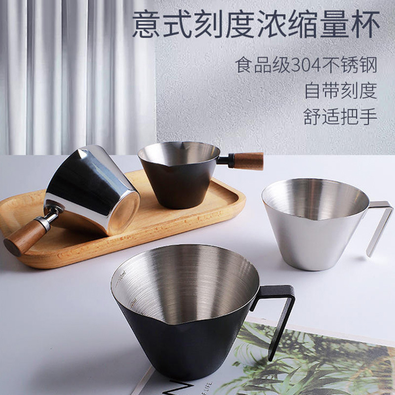 Cross-Border 304 Stainless Steel Coffee Extraction Cup with Scale Portable Ounce Storage Espresso Extraction Cup