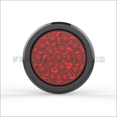 12V 24V Car Truck High Brightness LED Flash Brake Bulb Rear Fog Light DriVing Tail Light 4inch (Tail light) - jy-2015red12v