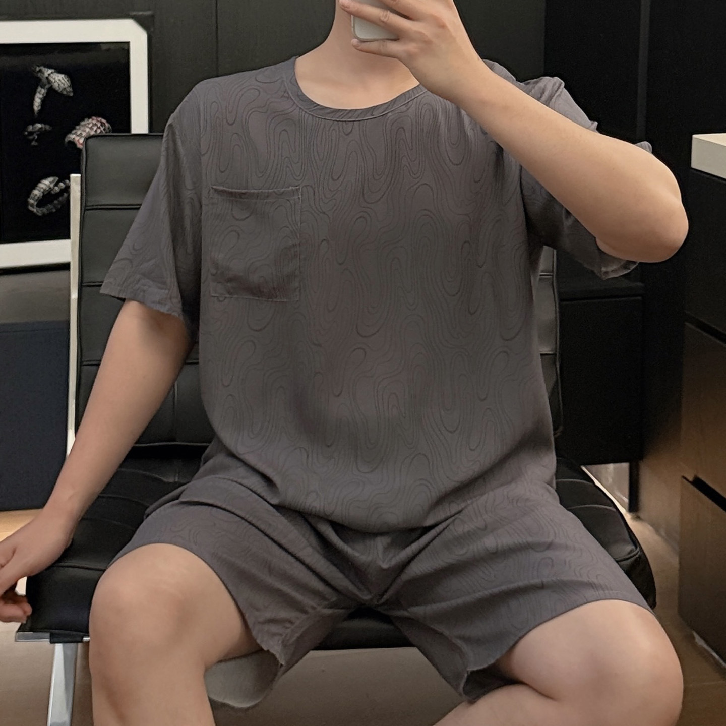 YY2328 쇼트워터 그레인 차콜 그레이