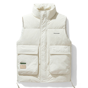 Men's Winter Thickened Warm Korean Comfortable White Duck Down Vest Jacket Fashion Casual Down Vest Printing LOGO
