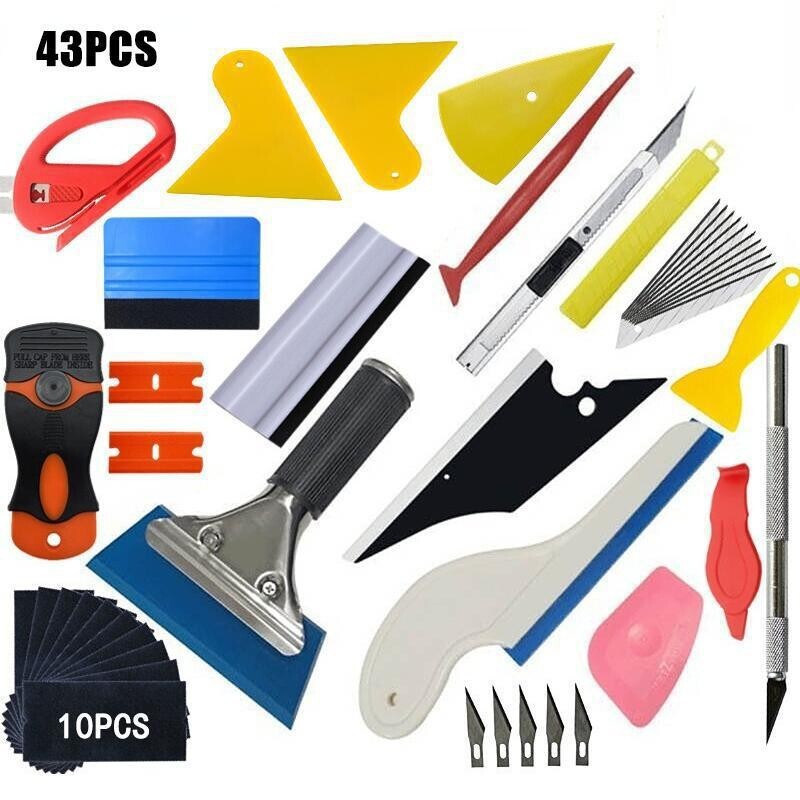 Car color change film edge closing tool gap construction scraper color change invisible car clothing tool suit 43PCS Car color change film edge closing tool gap construction scraper color change invisible car clothing tool suit 43PCS