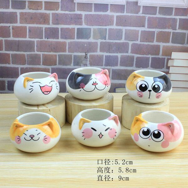 ceramic creative cartoon flowerpot
