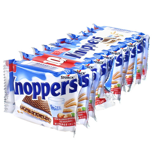 German-imported cookies, 5-layer Wafer Knoppers milk hazelnut chocolate wafers, gift snack food
