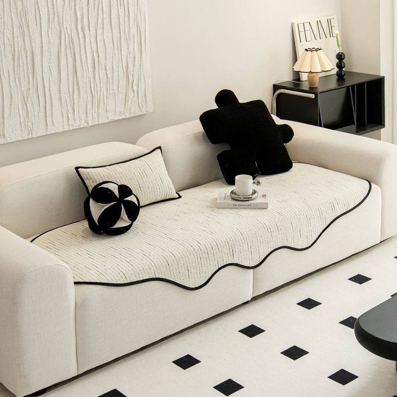 Chenille Sofa Cushion, Universal for All Seasons, New Anti-Slip Cushion, Simple Modern Living Room, Irregular Sofa Cover, Cross-Border