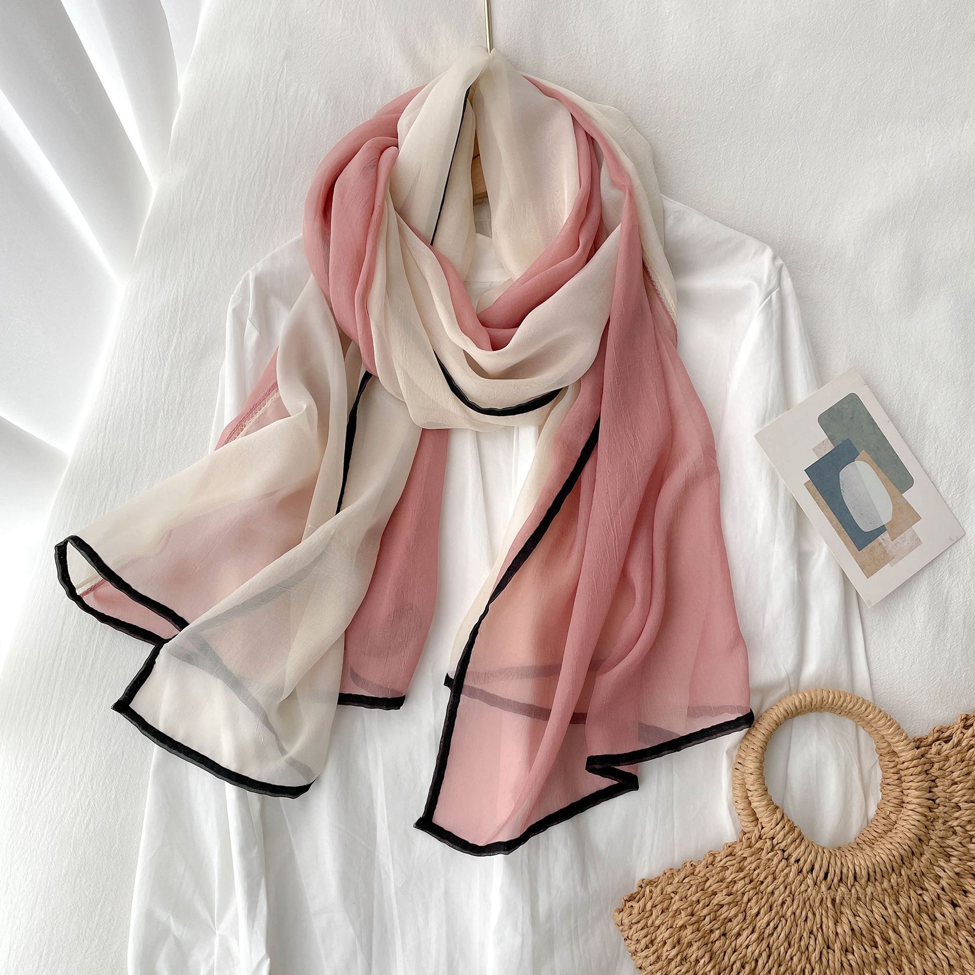 Summer long light and thin breathable scarf