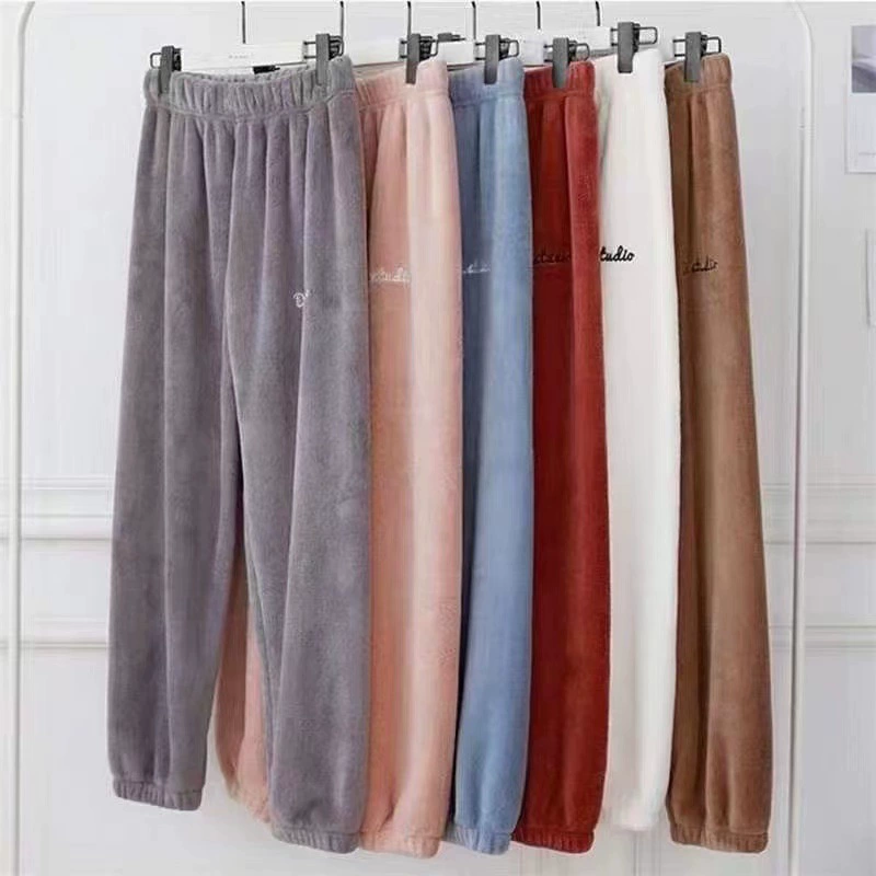 Двусторонние бархатные зимние брюки, теплые, one size (80–145 фунтов), без карманов