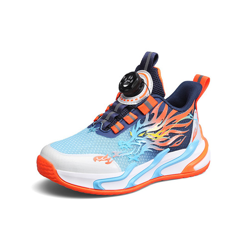 Boys' 2025 Mesh Spring and Summer Athletic Shoes for Children, School Students, Leisure and Running, Leather Upper
