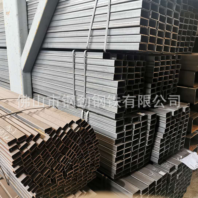 佛山厂家现货直销黑方管50 蔬菜大棚管建筑用黑料方钢 幕墙方通