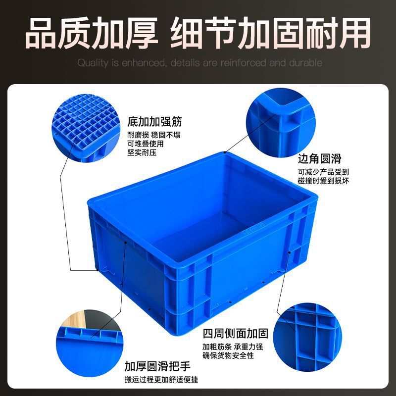 Caja de plástico grueso estándar de la UE rectangular piezas de automóviles logística caja de rotación con cubierta gran caja de tortuga alta image 4