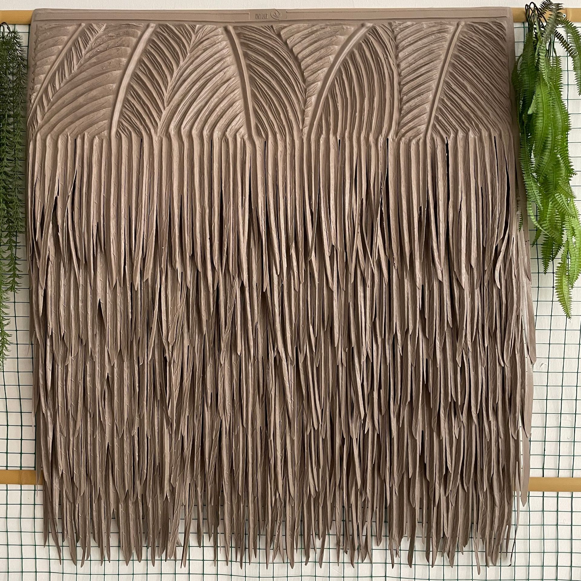 (Hojas de palma) Simulación de hojas de palma de paja, hojas de plátano, nuevos materiales de construcción retro, tejas de techo, impermeables, ignífugos y retardantes de llama