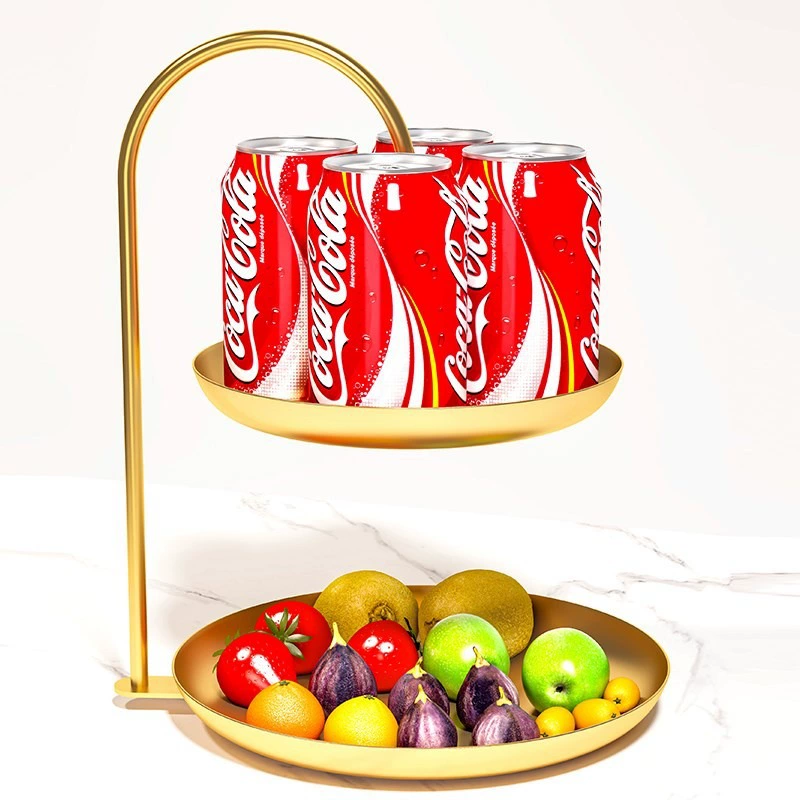 Snack Fruit Disk Light Luxury Live Living Room Coffee Two -layer Double -layer Settime Candy Box High -end Exquisite Picker
