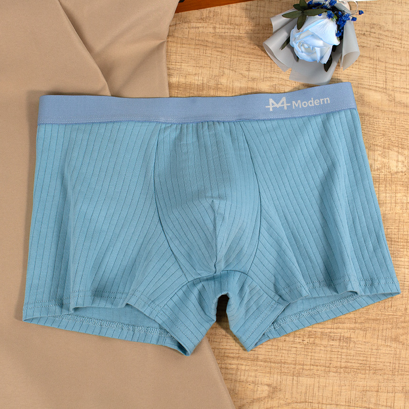 Pantalones interiores de hombre algodón de color sólido transpirable antibacteriano entrepierna juvenil simple hombre de ángulo plano cabeza de pantalones cortos al por mayor