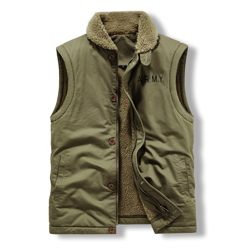 Cross-border winter New frock vest N1 deck clothing men's cotton-padded jacket Amazon cotton-padded loose cotton jacket Velvet Cross-border winter New frock vest N1 deck clothing men's cotton-padded jacket Amazon cotton-padded loose cotton jacket Velvet