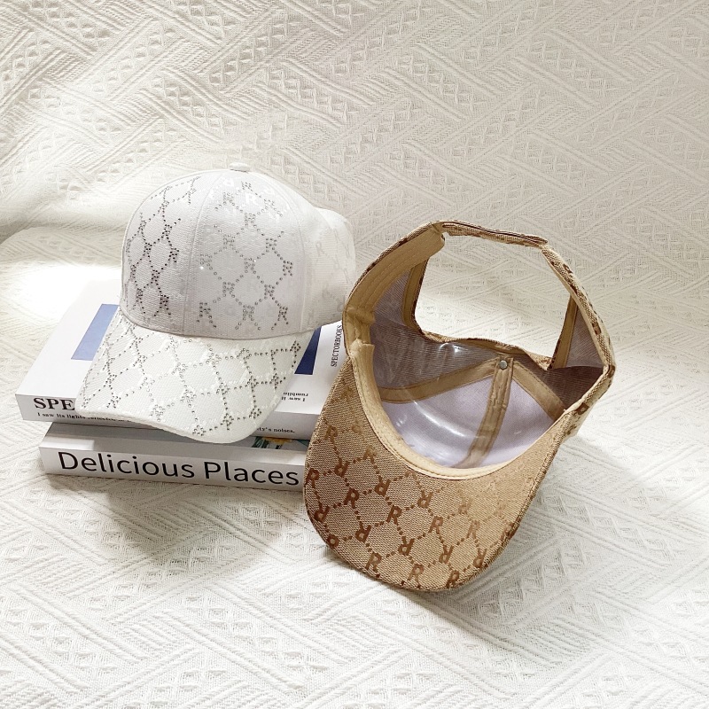 Cappellino da baseball jacquard lettera diamante cappello sole_voghion.com