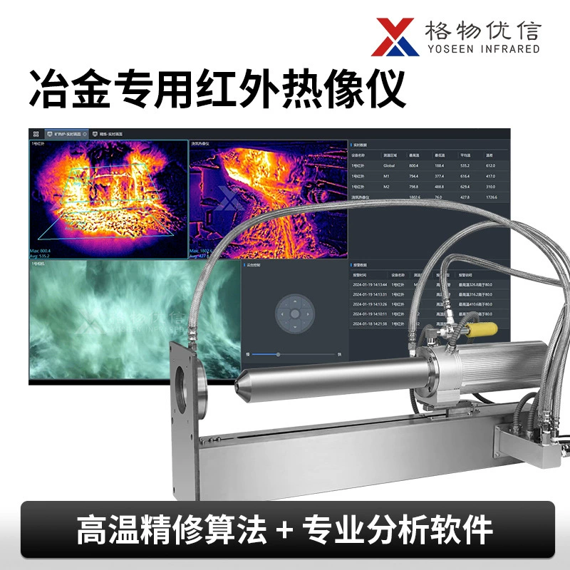 Тепловизор GeWu Uxin для измерения температуры в высокотемпературной печи 2000°C ℃ Тепловизионное обнаружение внутреннего материала печи с измеримой точностью