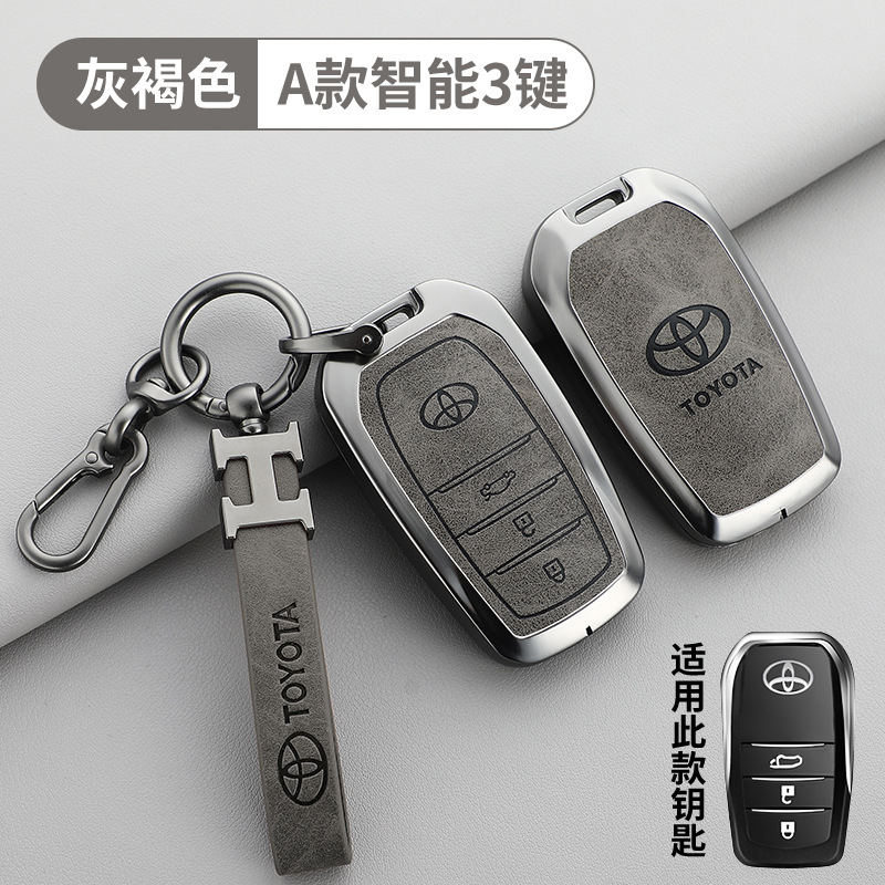 토요타 A타입 3버튼 회갈색 + H 가죽 스트랩 + 말굽 버클