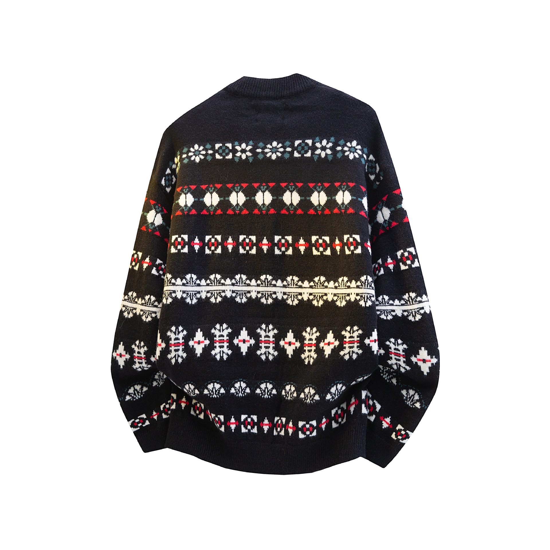 American retro jacquard suéter de Navidad Cardigan hombres y mujeres otoño invierno botones casuales camisetas de punto chaqueta de tendencia esponjosa